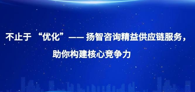 不止于 “优化”—— 扬智咨询精益供应链服务，助你构建核心竞争力