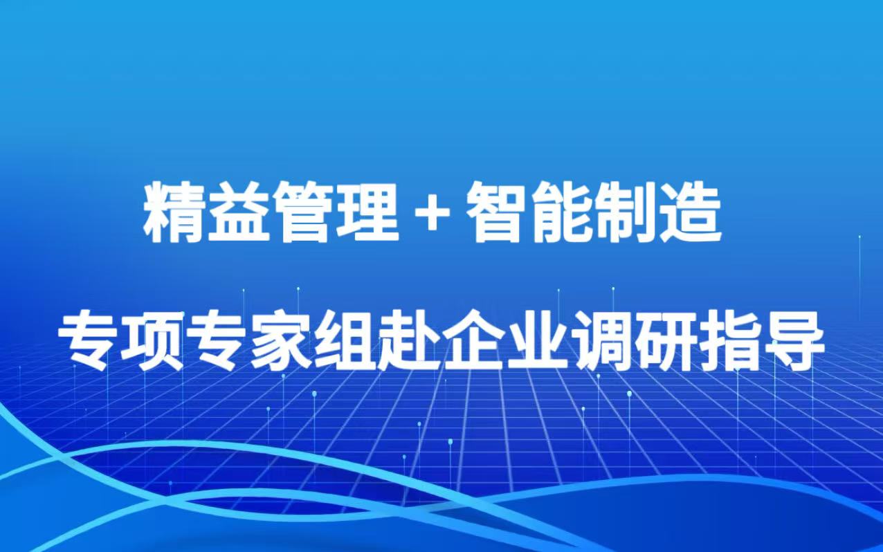 精益管理 + 智能制造 专项专家组赴企业调研指导